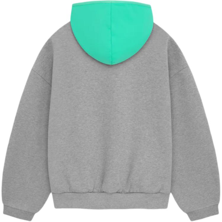 Fear of God Нейлоновая флисовая толстовка Essentials Темно-вересковый овсяный/лист мяты Мужские топы Серый 202SP244312F