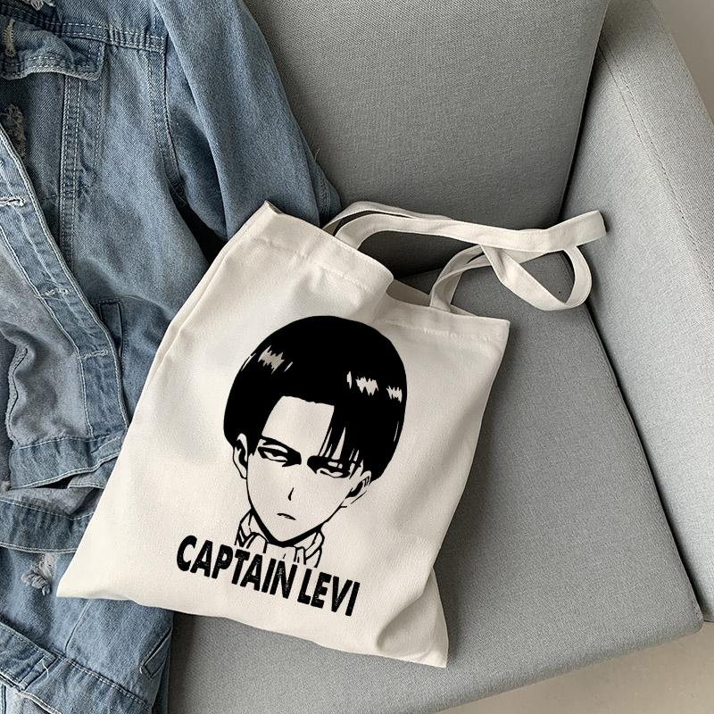 Anime Attack On Titan Fashion Punk Shopper Bag Harajuku Large Capacity Gothic Teenager Tote Bag Vintage Casual Women Canvas Bag