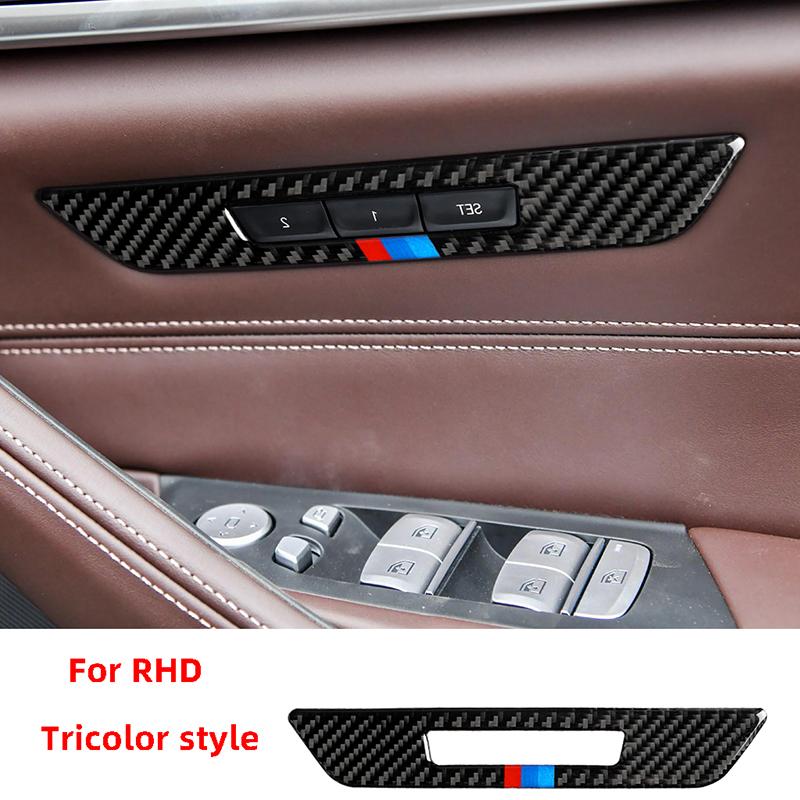 Углеродное волокно, регулировка сиденья, панель переключателей, украшения, автомобильные наклейки для BMW Series 5 528Li 530Li 540Li G30 G38, интерьер