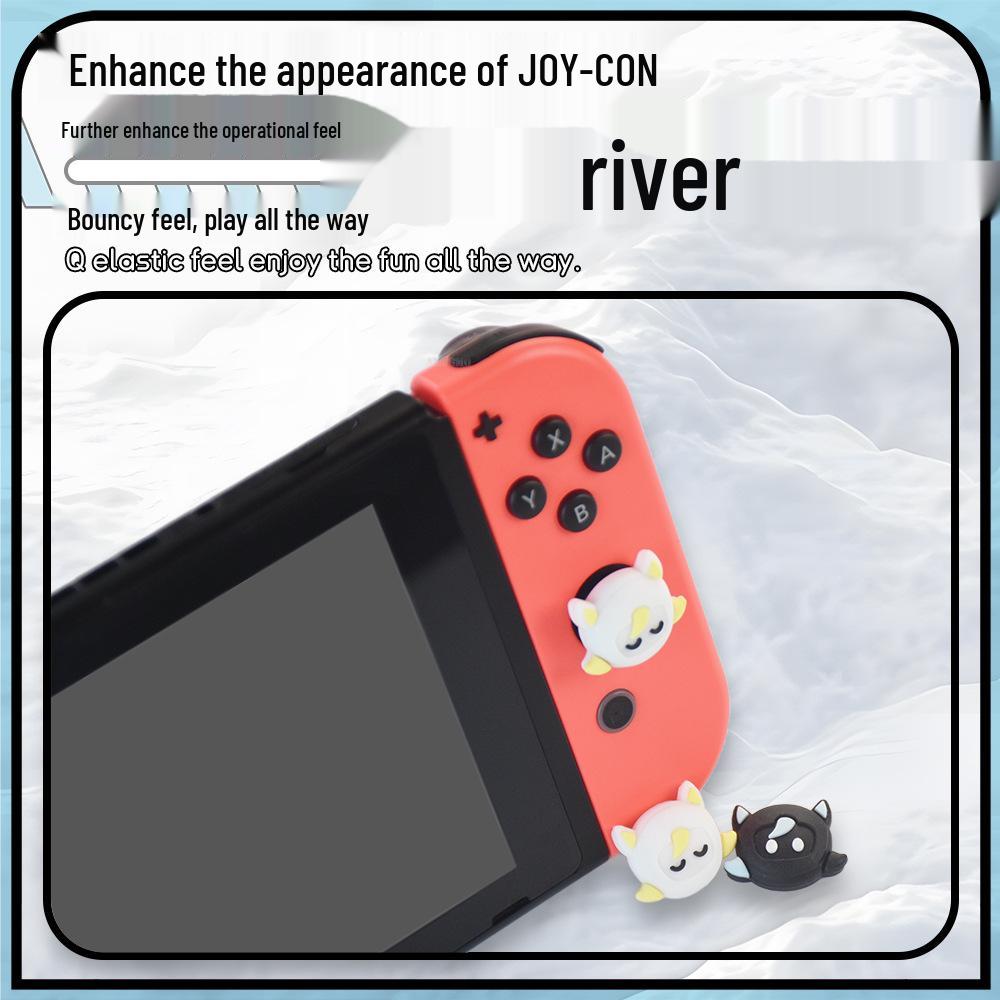 Совместимые контроллеры Switch Черно-белые силиконовые колпачки на стики «Овечки» – Нескользящие, Защитные, Цветные.
