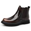 Уличные ботинки челси, модная мужская повседневная обувь без застежек, удобные мужские ботильоны из искусственной кожи, обувь для отдыха и прогулок