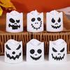 1/6Pack Halloween LED Candles Battery Operated Flameless Flickering Tea Lights Color Changing Votive Ghost Face Decor,Party Home