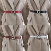 Slim Leather Ladies Waist Belt With Alloy Clasp For Modern Casual And Work Looks