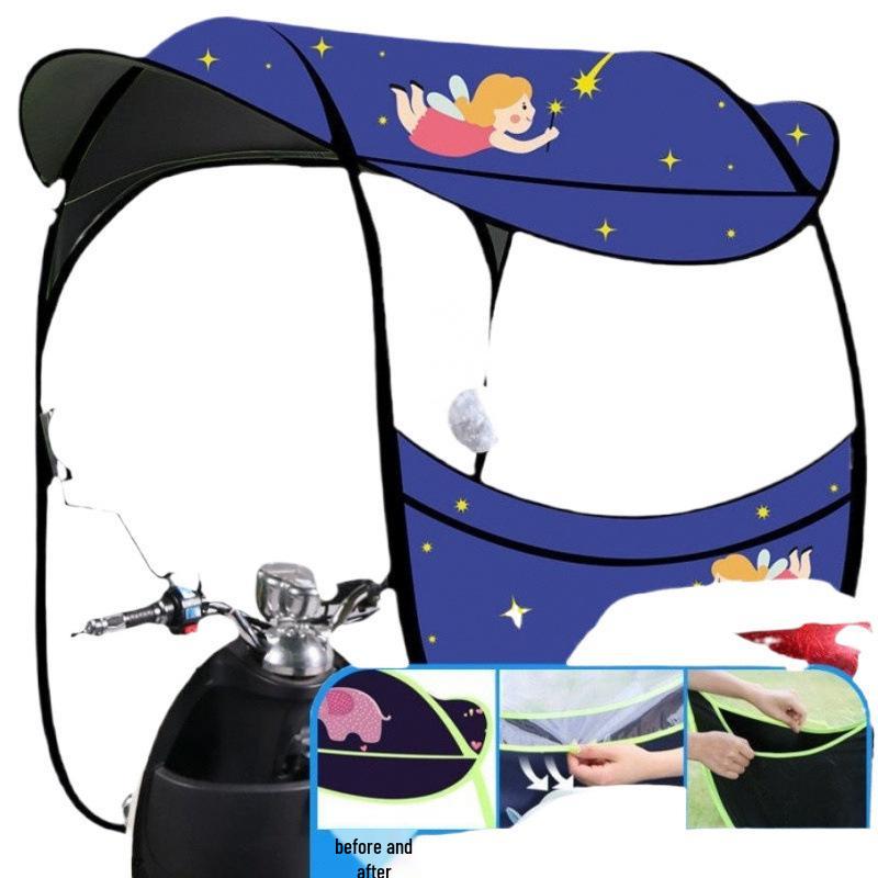 Солнцезащитный Дождевик Тент для Автомобиля с Утолщенным Лобовым Стеклом для Электровелосипедов и Трехколесных Велосипедов