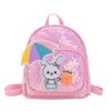 Rabbit Bright Sequin Pattern Backpack With Pu Fabric For Schoolbag Learning