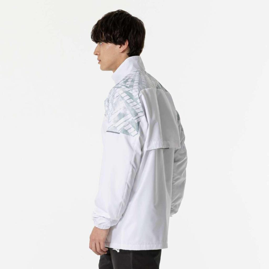 Куртка для тенниса Breath Thermo Warmer с водоотталкивающими свойствами, влагопоглощающая, генерирующая тепло 62MEB520 белая [Mizuno]