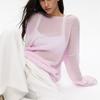 Elegant Sweater Women 2025 Summer Autumn Casual Fashion Loose Women Pullovers Chic Pink White Jumper Sueter Mujer