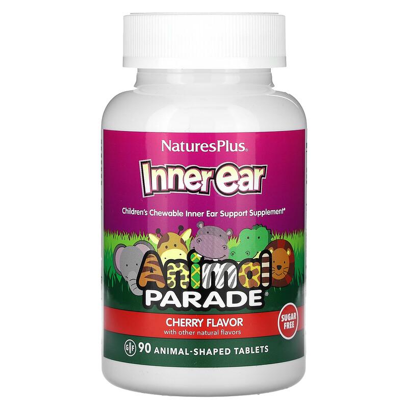 Animal Parade, Inner Ear, Children's Chewable, Cherry, 90 Animal-Shaped Tablets