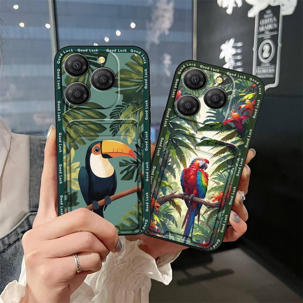 Durable Card Slot Phone Case For Blackview Shark9 5G Cute Graffiti Cover Fashion Design Cartoon Dirt-resistant TPU