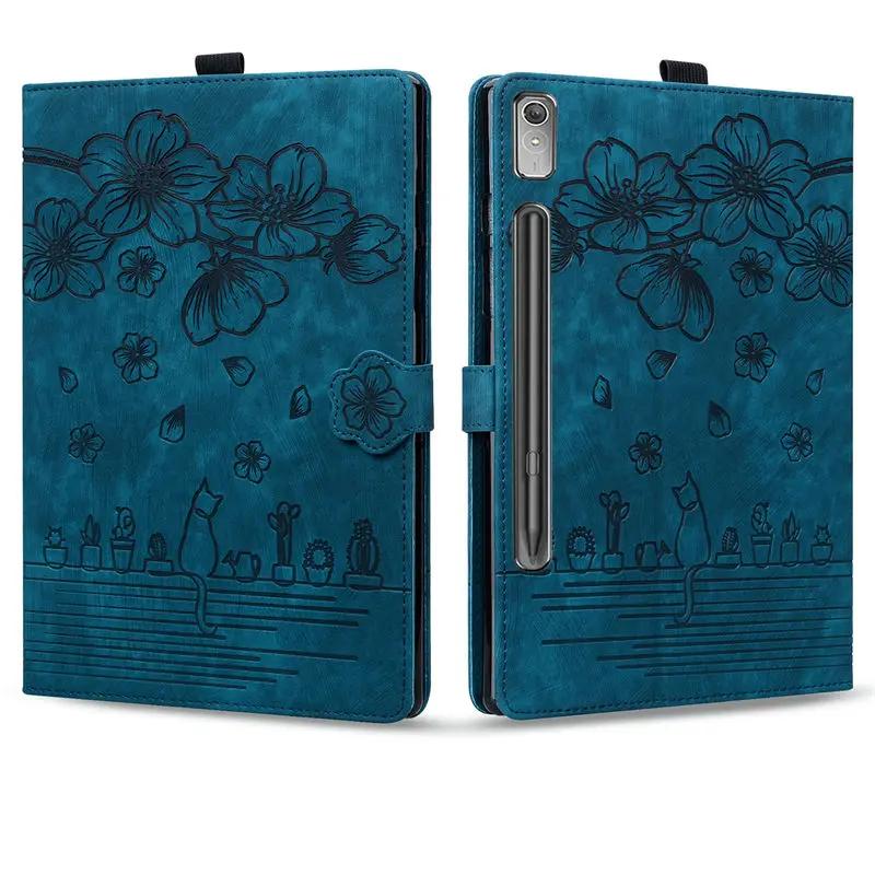 Чехол для планшета Funda Lenovo Tab P11 Pro Gen 2 Case TB132FU TB138FC рельефный откидной чехол-подставка XiaoXin Pad Pro (2022) 11,2-дюймовый чехол из ТПУ