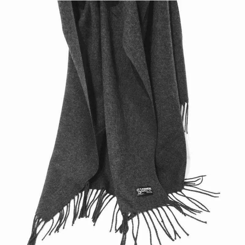 Camel Solid Color Scarf Autumn and Winter Warm Thickened Imitation Cashmere Shawl Dual-use Tassel Men's and Women's Couple Scarf Winter