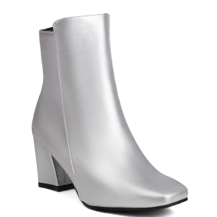 Модные ботильоны для женщин, элегантные, золотисто-серебристо-розовые, короткие, женские, на высоком каблуке, зимние, танцевальные, вечерние, большой размер 50