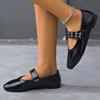 Women Flat Shoes Round Toe Luxury Shallow Sneakers Buckle Strap Loafers Women Ballet Comfortable Mary Jane Shoes Women