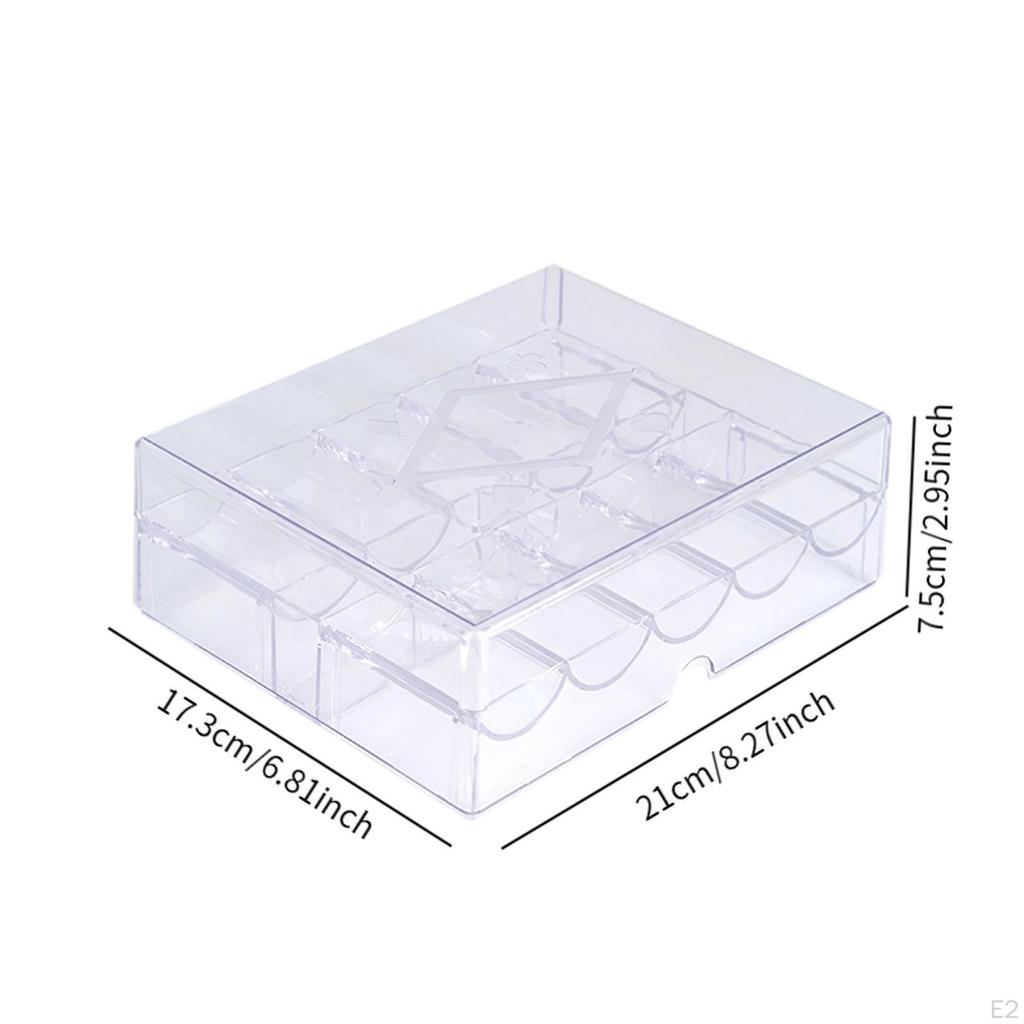 Акриловый чехол для чипов вмещает 200 дисплеев, пылезащитный лоток для переноски настольной игры для путешествий