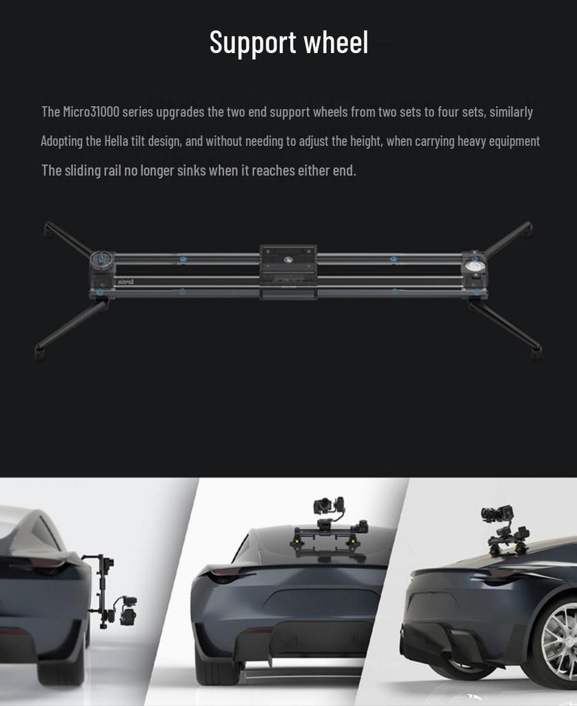 7-в-1 Микро3 E500700E1000 Электрический слайдер для камеры для DSLR и беззеркальных камер с демпфированием и защитой от вибраций