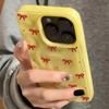 Милые Красные Банты Точки Складки Текстура 3D Неровная Морщинка Чехлы Для Телефона Для iPhone 17 16 15 14 Plus 13 12 Air Pro Max Ударопрочный Глянцевый