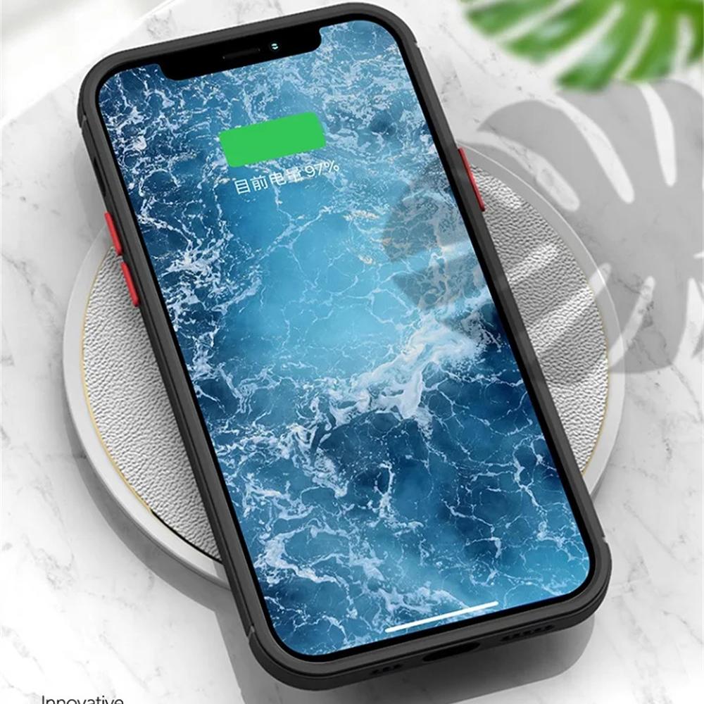 Ударопрочный чехол для iPhone 16 Pro Max 15 14 13 12 11 ProMax Mini Plus Телефон Магнитная беспроводная зарядка для Magsafe Жесткий задний чехол