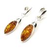 Les Trésors De Lily [J0039] - Silver Earrings 'Inspiration' Amber Silver (rhodium-plated) - 30x8 Mm