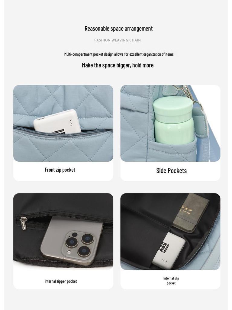 Женская многофункциональная сумка 2025: На плечо, Рюкзак, Через плечо, Клетчатый дизайн