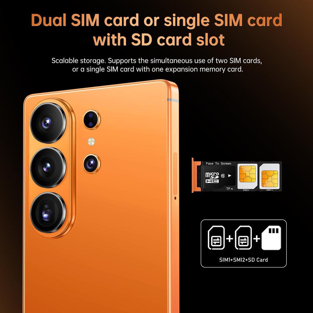 Смартфон S26 Ultra: HD, Большой экран, 6 ГБ + 128 ГБ, Android