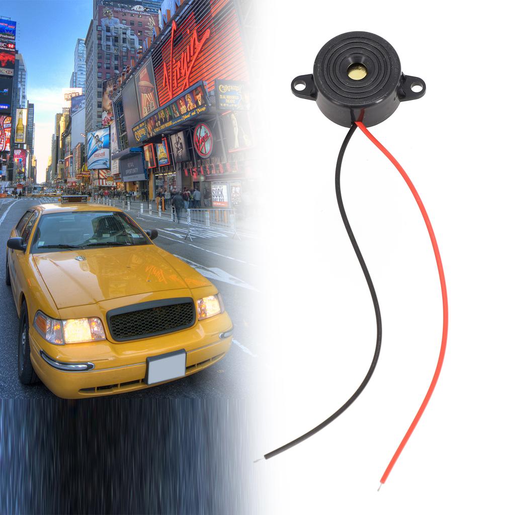 Электрический зуммер 3-24 В, черный, подходит для большинства дисплеев, громкий гудок, динамик безопасности, 12 В постоянного тока, резервный гудок