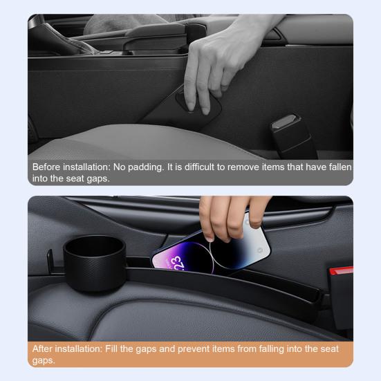 2 шт. Органайзер для щели между сиденьями автомобиля с подстаканником Большой вместимости
