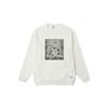 Vans Свитшот унисекс с круглым вырезом и спущенной линией плеча, простой, с длинным рукавом, коллаборация с X Hirono, цвет кремово-белый, VN000KPJFS8