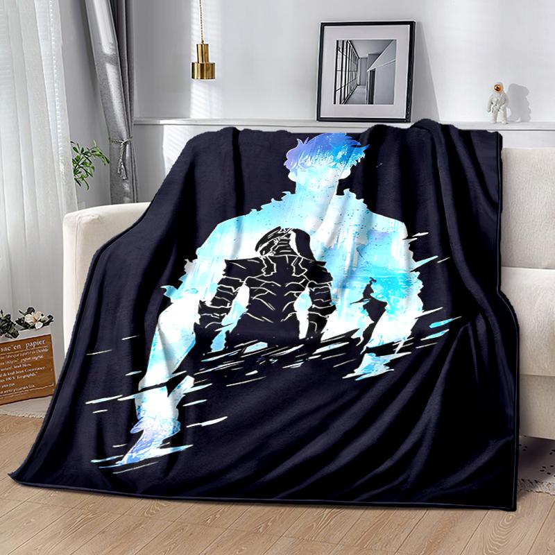1pc Blanket Solo Leveling Sung Jin-woo1 Print Design, Lightweight Blanket for Sofa, Bed- Soft &Warm, Gift for All Seasons like Christmas, Halloween