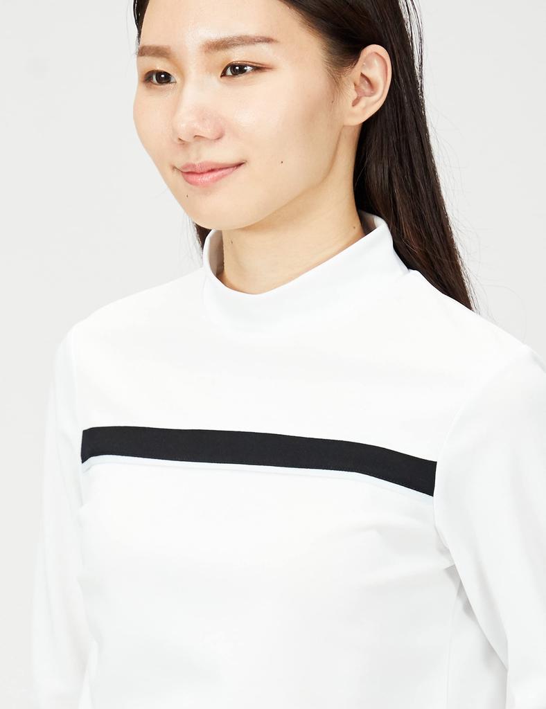 Рубашка с длинным рукавом и высоким воротником для гольфа C22233201 M [Callaway] Женская (Эластичный, UPF50) / / 1030_Белый