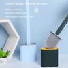 Revolutionary Silicone Flex Toilet Brush with Holder,No-Slip Long Handle Toilet Brush with Holder, Standing Holder & Wall Mounting Cleaning Brush Set