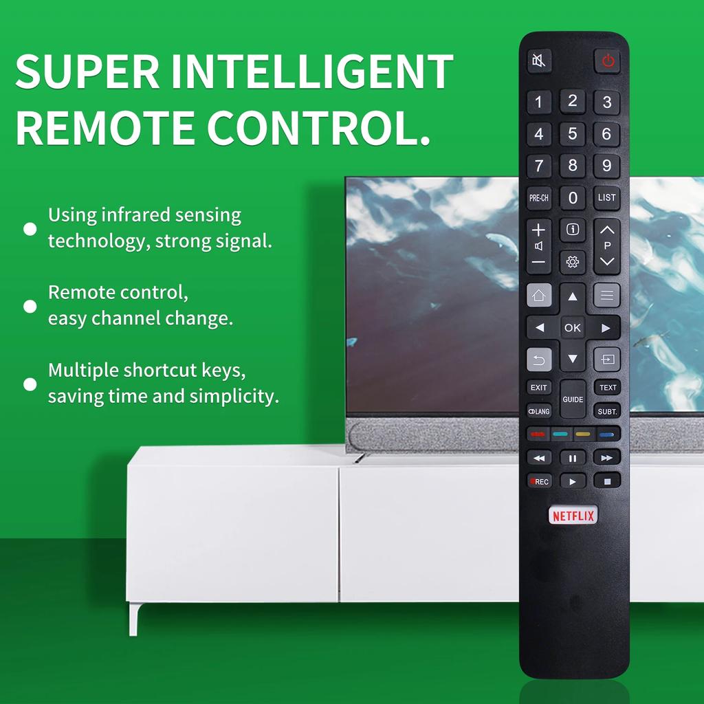 Сменный пульт дистанционного управления RC802N YA12 для Smart TV TCL 4K UHD LCD /LED Smart TV U43P6046/U55C7006/U49P6046/U65P6046