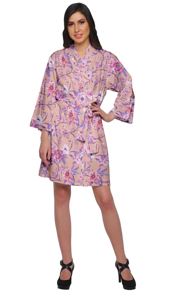 Moomaya Халат с принтом для девочек, кимоно, халаты для женщин, короткие