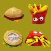 Cartoon Decorative Fries Hat Cute Halloween Cap Beach Cap Plush Toys Caps  Cosplay