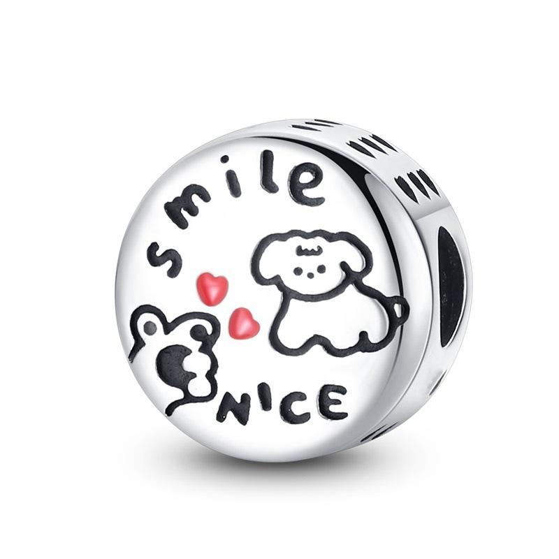 New 925 Silver Butterfly Flower Thread Safety Bead Fixed Clip Buckle Beaded Bracelet Accessories Jewelry Gift