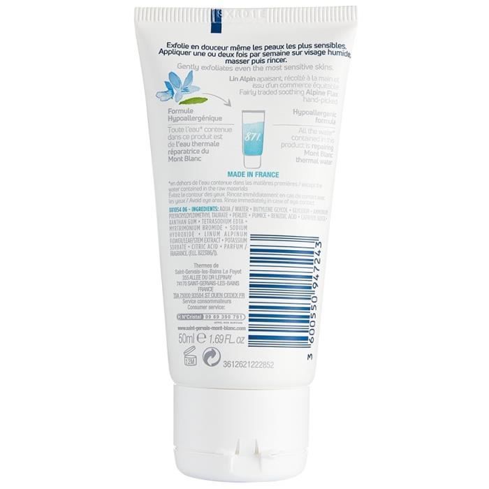 Gommage - SAINT-GERVAIS MONT BLANC - Doux Thermal - 50 ml - Hypoallergénique - Peaux Déshydratées