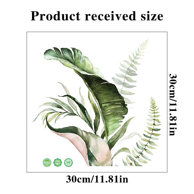 Самоклеящиеся ручные рисунки с зелеными растениями, наклейки для унитаза, свежие наклейки для украшения крышки унитаза для ванной комнаты, наклейки