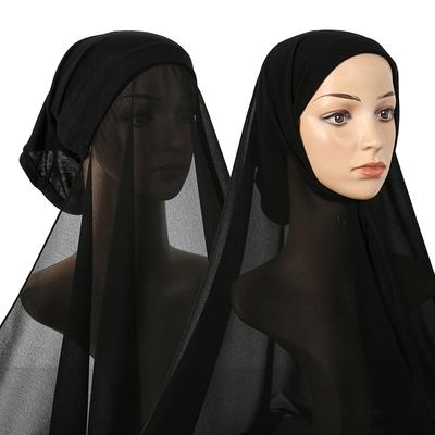 Новейший подплаток, мгновенный шифоновый хиджаб, трикотажная шапочка, головной платок, длинная шаль, шарф для женщин, 1 шт., розничная продажа.
