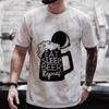 Мужские футболки Eat Sleep Beer Repeat Смешная графика Y2k Одежда Beer DAY Пивная вечеринка Топы больших размеров Уличная одежда с коротким рукавом