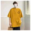 Short Sleeve T-shirt Men's Fashion Brand Summer Loose Half Sleeve 2024 New Internet Celebrity Fashion Ins Simple Printed Top