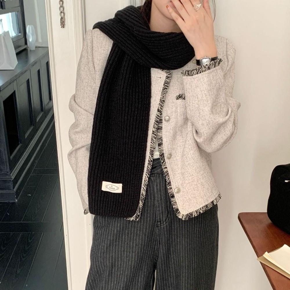 Thicken Women Knitted Scarf Windproof Long Scarves Vintage Wrap Shawls