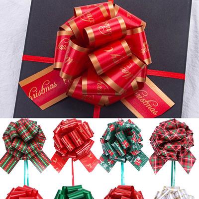 Новые 24/12 шт. рождественские банты на нитках большие 5-дюймовые подарочные банты лента для упаковки рождественских подарков флористика украшение цветочной корзины