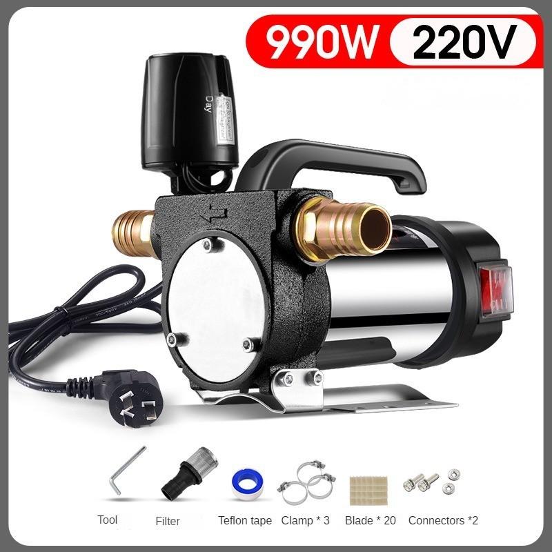 990W Portable Automatic Start Stop Electric Diesel Pump High Power Self Priming Electric Oil Extraction Pump