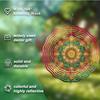 360 Degree Swivel Hook 10 Inch Hanging Wind Spinner Vibrant Metal Art Design for Garden Lawn Balcony All Season Outdoor Decoration Weather