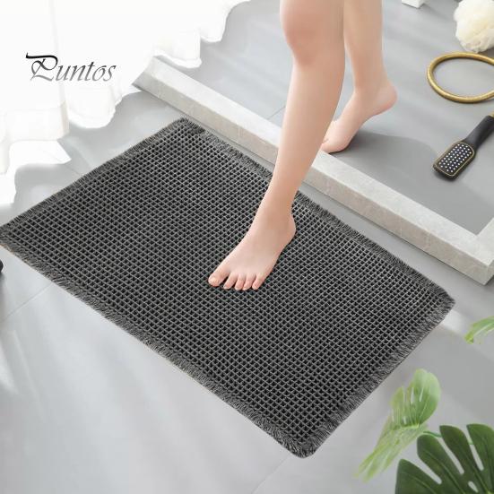 Коврик для пола Быстро впитывающий Утолщенный Быстросохнущий 3D Текстура Нескользящий Нижний Грязеулавливающий Коврик Многоцелевой Коврик для Ванной Душевой Раковины Кухни