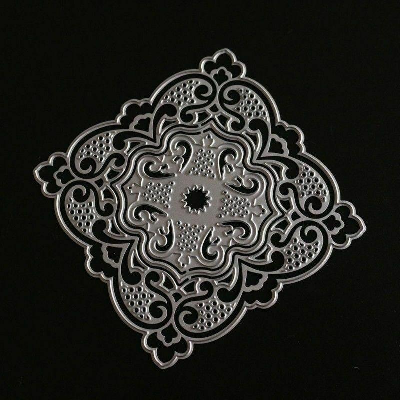 Square Lace Frame Cutting Dies Metal Stencil DIY Scrapbooking Album Card Embossing Craft Die Cut Template