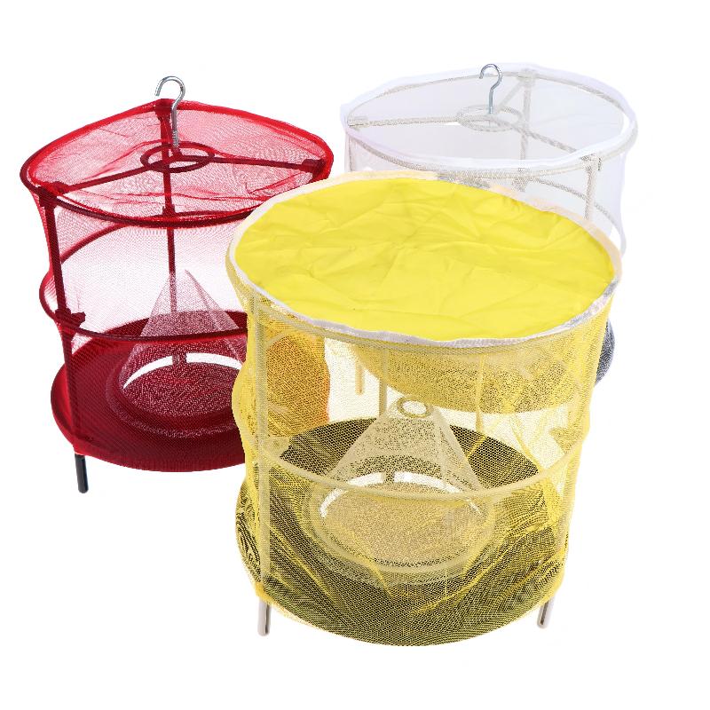 Fly Trap Cage Hanging Insect Catcher Net Portable Fold Insect Trap For Outdoor Garden Orchard Vegetable Farm Reusable Fly Mesh