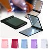 Portable LED Makeup Mirror with 1X Magnification Double-sided Rectangle Purse Mirror Pocket-Size Handheld Folding Lighted Travel Vanity Mirror