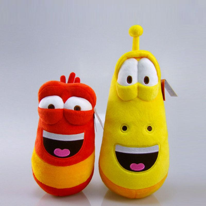 2pc/pair Plush Toys Yellow Insect Red Insect Cartoon Larva Toys Stuffed Doll