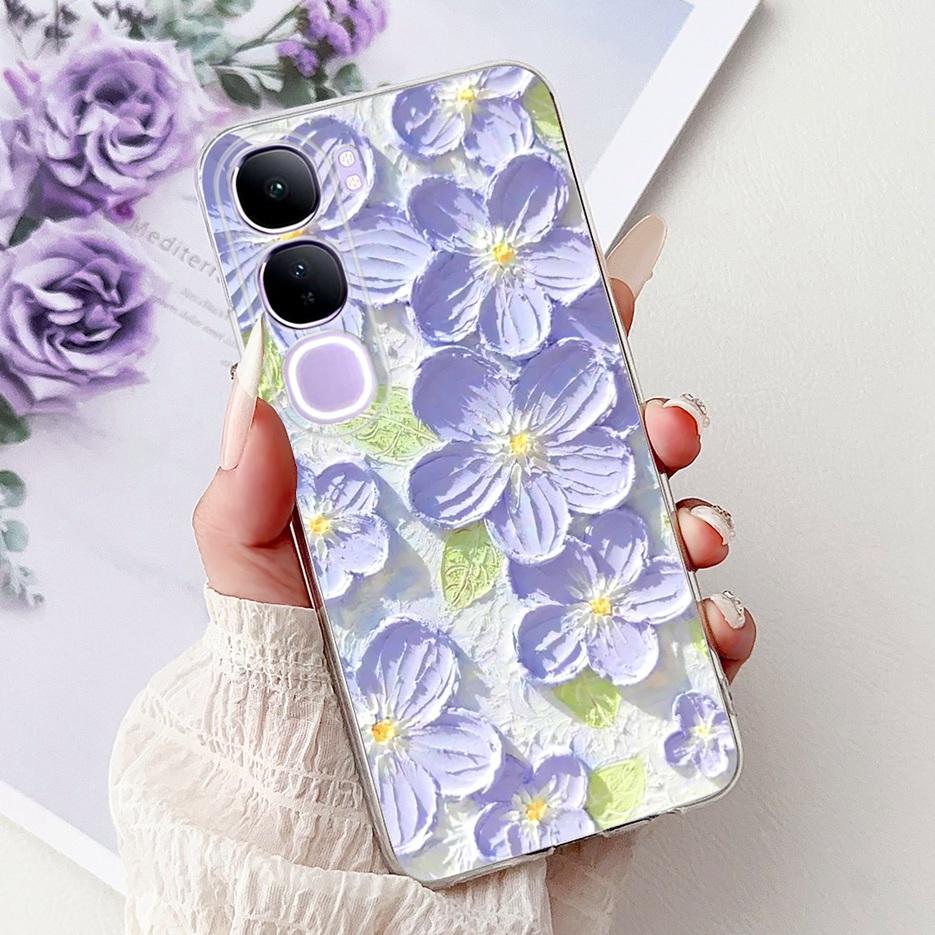 For Vivo Y200 5G Case Vivo V40 Lite Beautiful Butterfly Painted Cover Soft Slim Phone Case For Vivo Y300 Y 200 V40Lite 5G Bumper