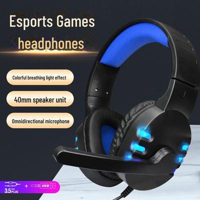 Проводная игровая гарнитура A68 с подсветкой и мощными басами для киберспорта и игрового продвижения